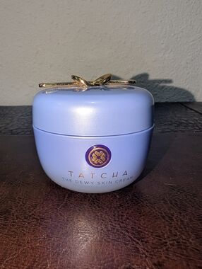 Tatcha Dewy Skin Purple Empty Jar1.7oz & Gold Spoon